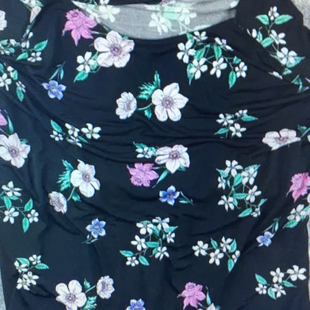 Floral Black Dress